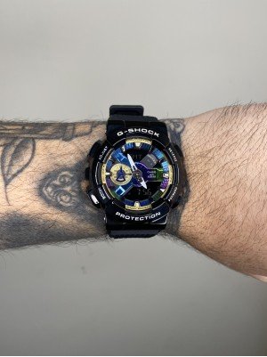 G-SHOCK GA-110 CAIXA EM AÇO PRETO